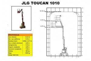 podnośnik JLG TOUCAN 1010 - wykres
